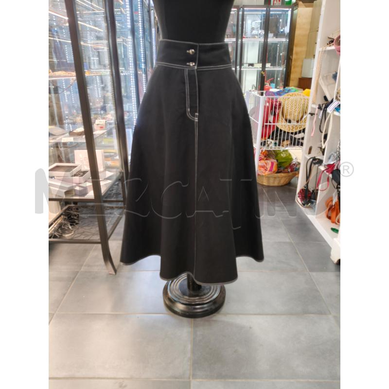 GONNA MAX MARA MIDI TRAPEZIO NERO CUC BIA  | Mercatino dell'Usato Roma talenti 1