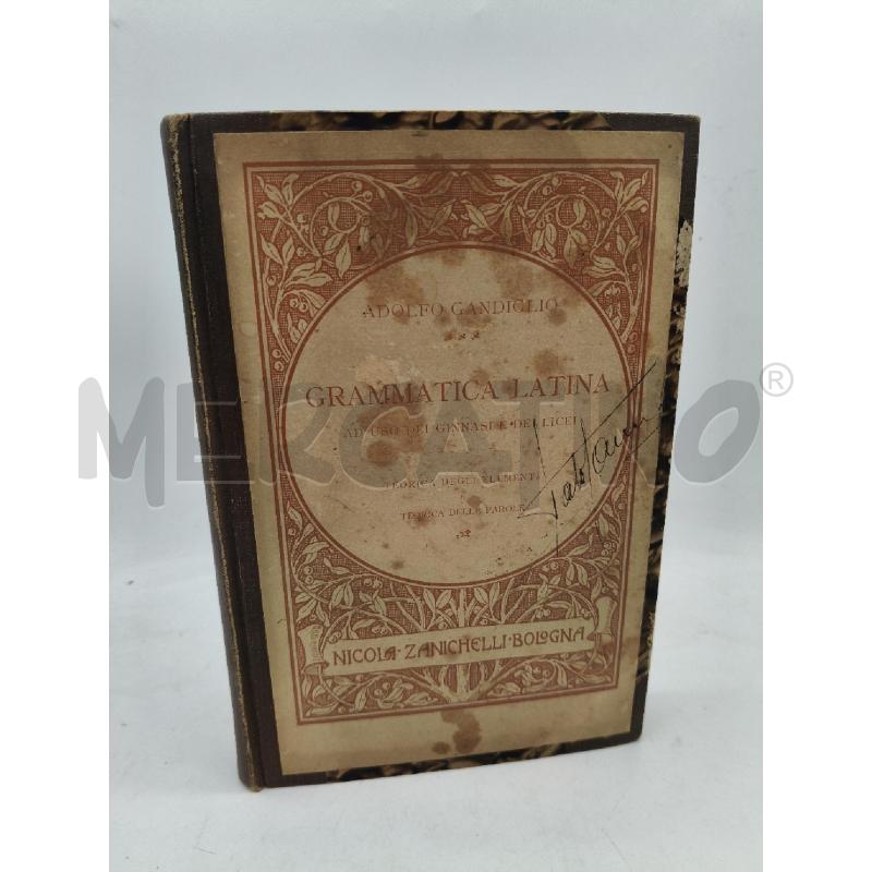 GRAMMATICA LATINA ZANICHELLI EDITORE 1916 | Mercatino dell'Usato Roma talenti 1