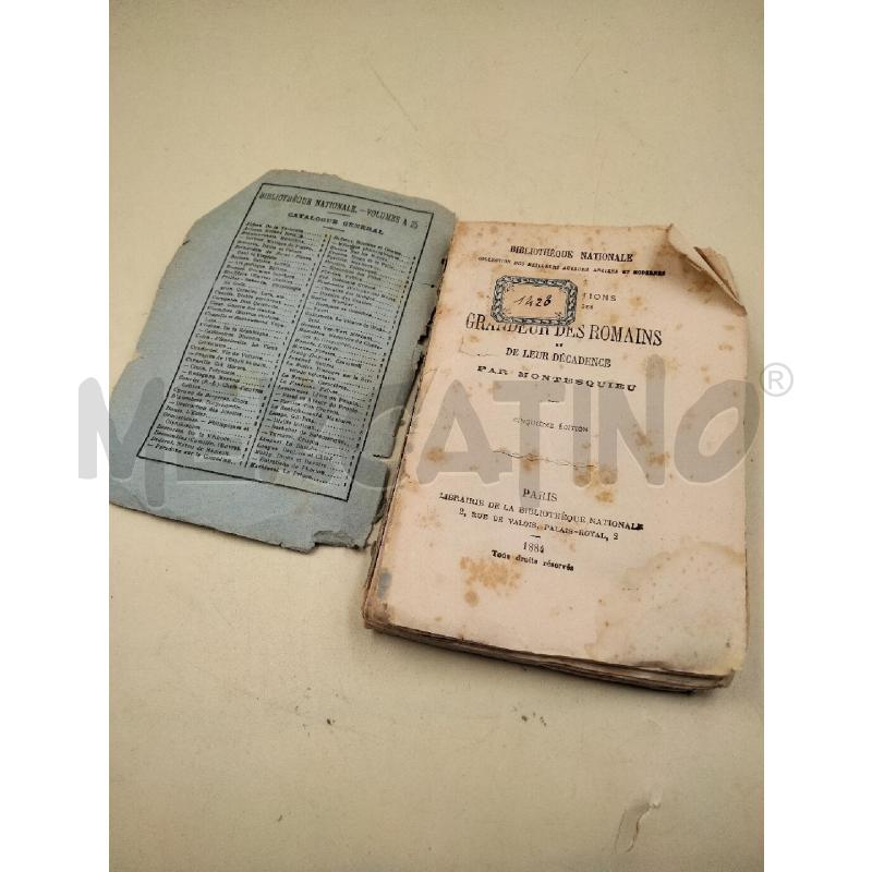 GRANDEUR & DECADENCE DES ROMAINS BIBLIOTHEQUE NATINALE 1884 | Mercatino dell'Usato Roma talenti 3