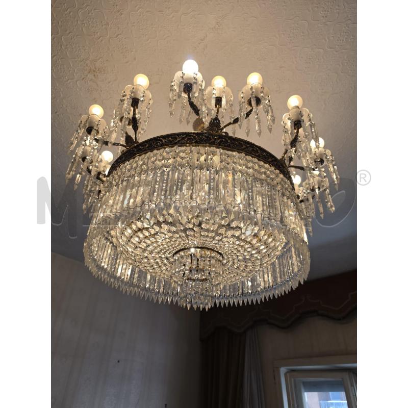 GRANDE LAMPADARIO GOCCE CRISTALLO | Mercatino dell'Usato Roma talenti 4