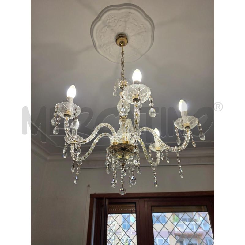 LAMPADARIO 6L CRISTALLO | Mercatino dell'Usato Roma talenti 1