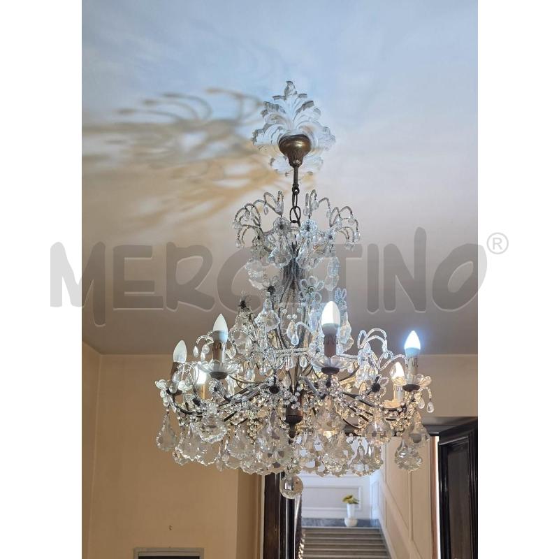 LAMPADARIO FERRO GOCCE CRISTALLO | Mercatino dell'Usato Roma talenti 1