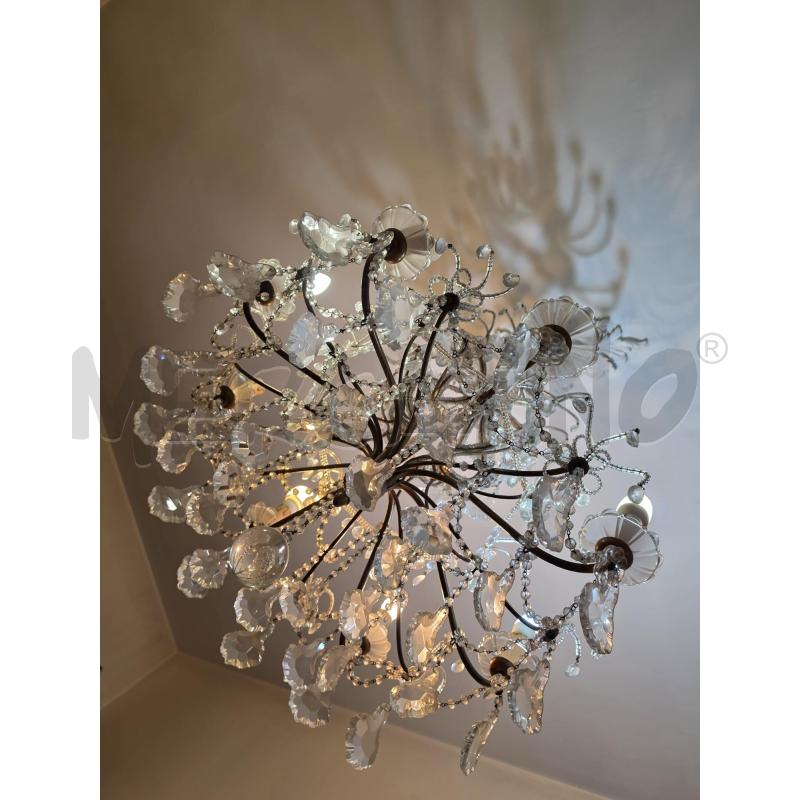 LAMPADARIO FERRO GOCCE CRISTALLO | Mercatino dell'Usato Roma talenti 2