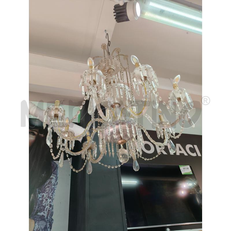 LAMPADARIO GRANDE CRISTALLO 8L  | Mercatino dell'Usato Roma talenti 2