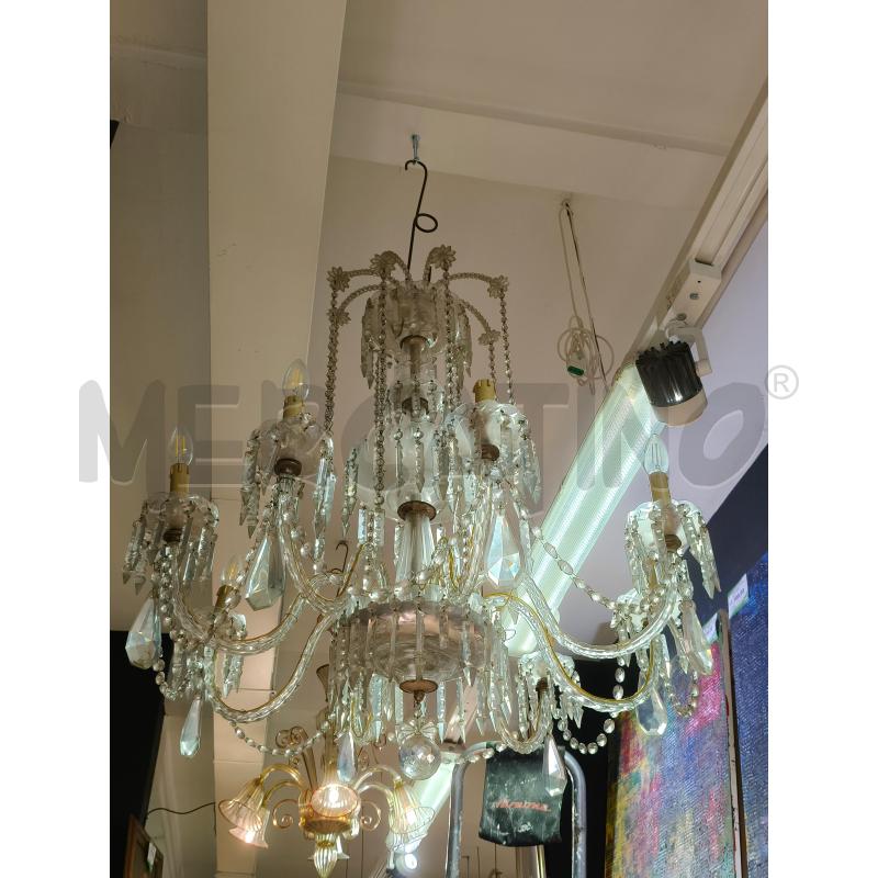 LAMPADARIO GRANDE CRISTALLO 8L  | Mercatino dell'Usato Roma talenti 4