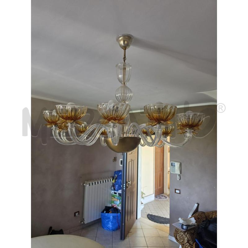 LAMPADARIO MURANO 12L DA RIV | Mercatino dell'Usato Roma talenti 1