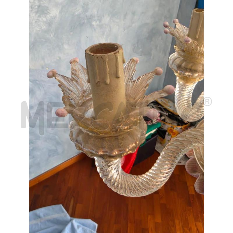 LAMPADARIO MURANO ROSA 6L DA RIV | Mercatino dell'Usato Roma talenti 2
