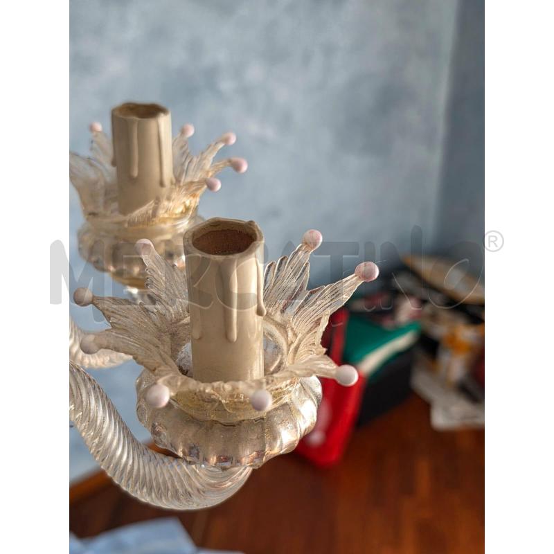 LAMPADARIO MURANO ROSA 6L DA RIV | Mercatino dell'Usato Roma talenti 4