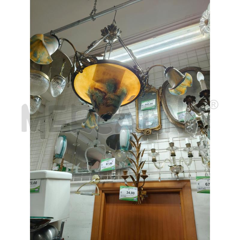 LAMPADARIO TIPO GALLE PASTA  VETRO | Mercatino dell'Usato Roma talenti 1