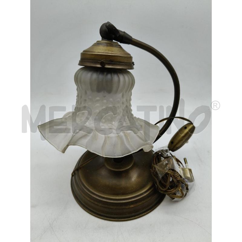 LAMPADA COMODINO CROMO VETRO ST LIB | Mercatino dell'Usato Roma talenti 1