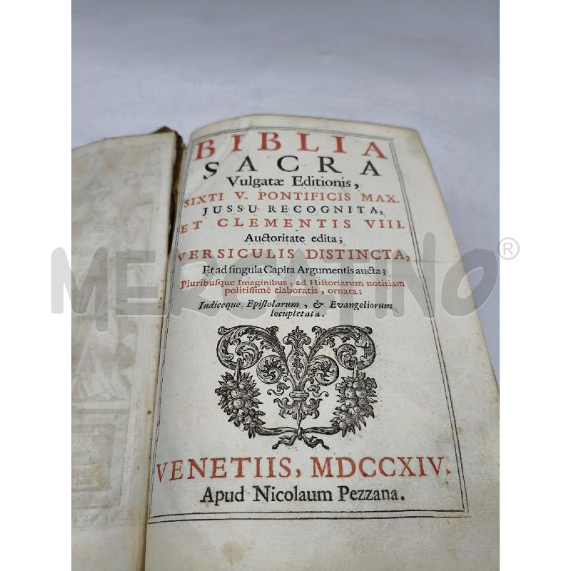 LA BIBLIA SACRA VULGATAE EDITIONIS 1714 | Mercatino dell'Usato Roma talenti 2