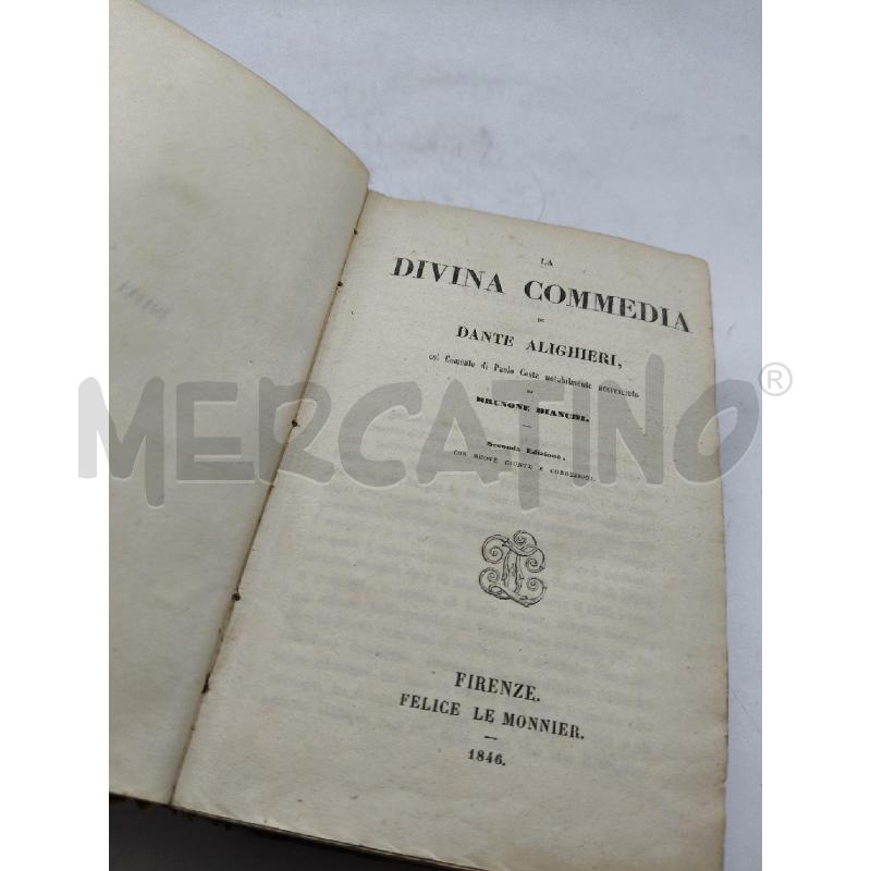 LA DIVINA COMMEDIA BRUNONE BIANCHI 1846 | Mercatino dell'Usato Roma talenti 2