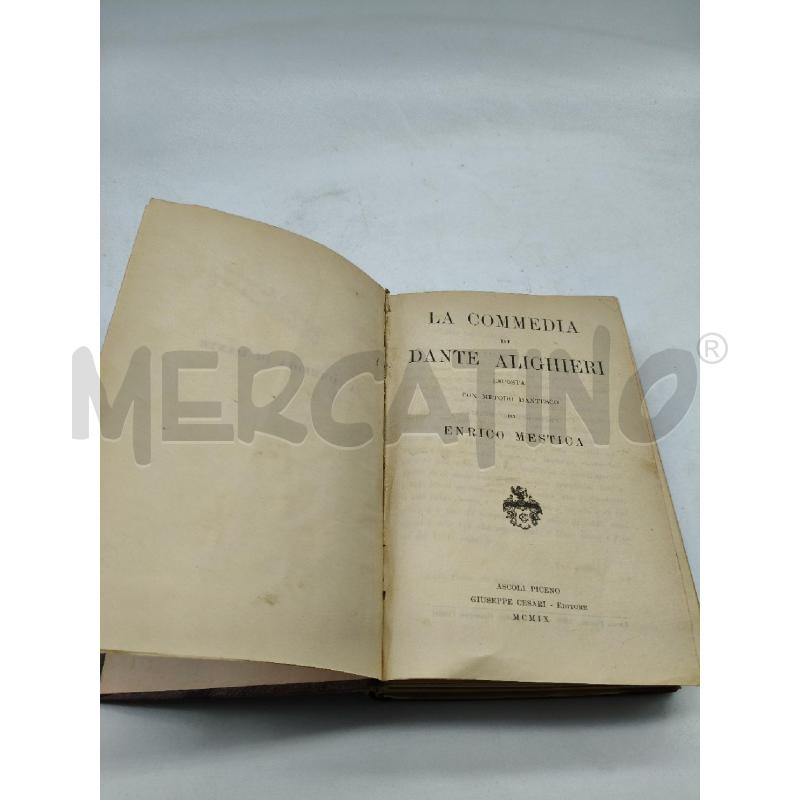 LA DIVINA COMMEDIA ESPOSTA CON METODO DANTESCO DA ENRICO MESTICA MCMIX | Mercatino dell'Usato Roma talenti 4