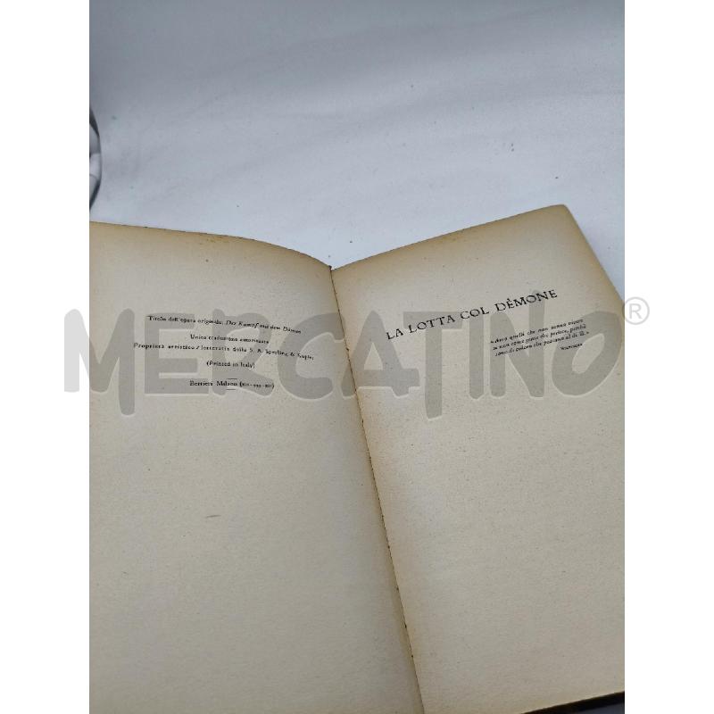 LA LOTTA COL DEMONE ZWEIG SPERLING AND KUPFER 1933 | Mercatino dell'Usato Roma talenti 3