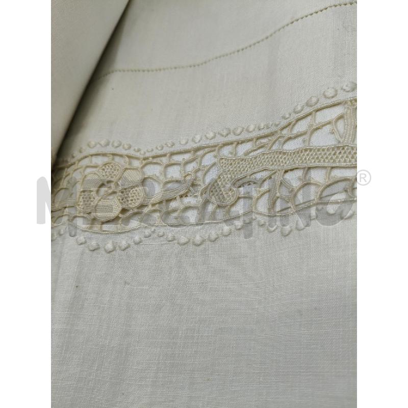 LENZUOLO MATRIMONIALE+2 FEDERE LINO RICAMI  | Mercatino dell'Usato Roma talenti 2