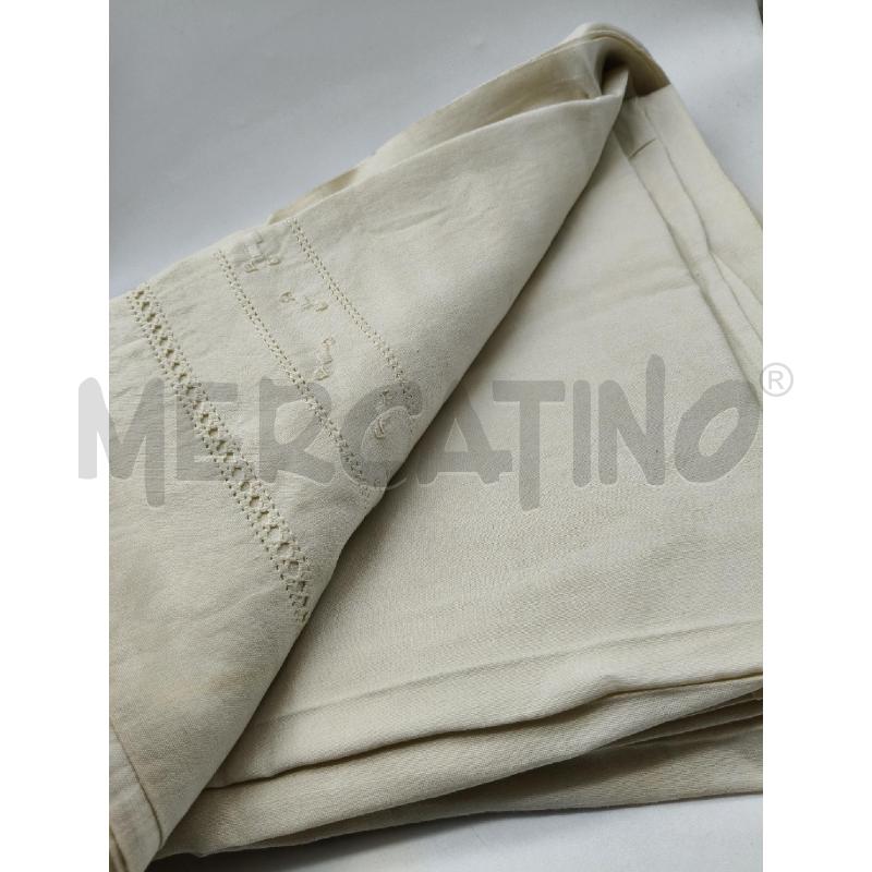 LENZUOLO MATRIMONIALE LINO LIBERTY RICAMI MONOGRAMMA DA SMACCHIARE  | Mercatino dell'Usato Roma talenti 2