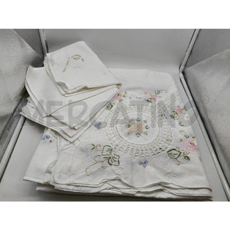 LENZUOLO MATRIMONIALE ORGANZA RICAMI  | Mercatino dell'Usato Roma talenti 1