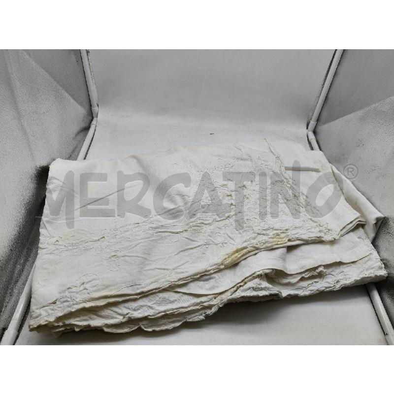 LENZUOLO MATRIMONIALE  RICAMI DA SMACCHIARE  | Mercatino dell'Usato Roma talenti 1