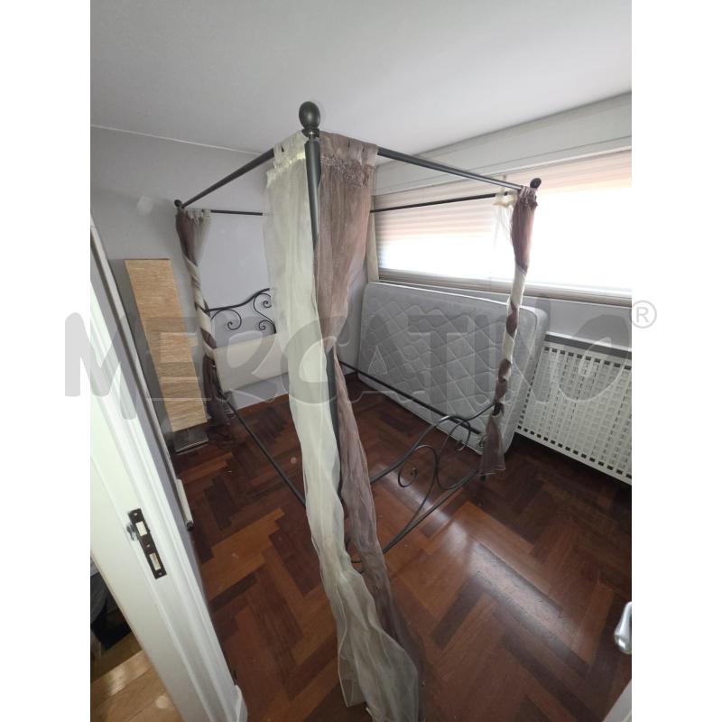 LETTO FERRO NERO BALDACCHINO 120X190 | Mercatino dell'Usato Roma talenti 1