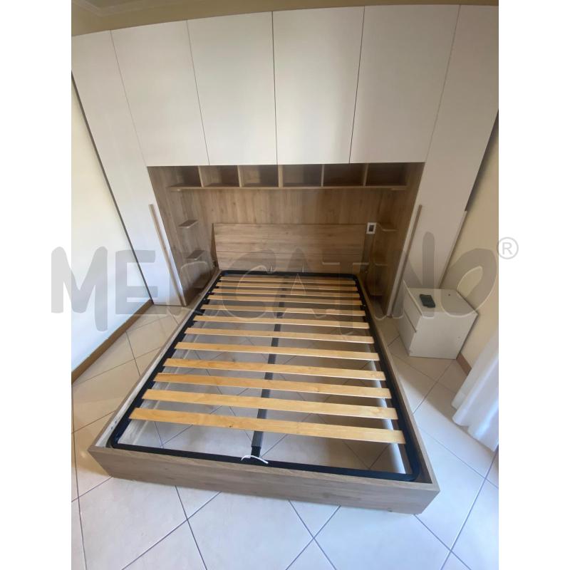 LETTO MATRIMONIALE CONTENITORE C/ROVERE | Mercatino dell'Usato Roma talenti 1