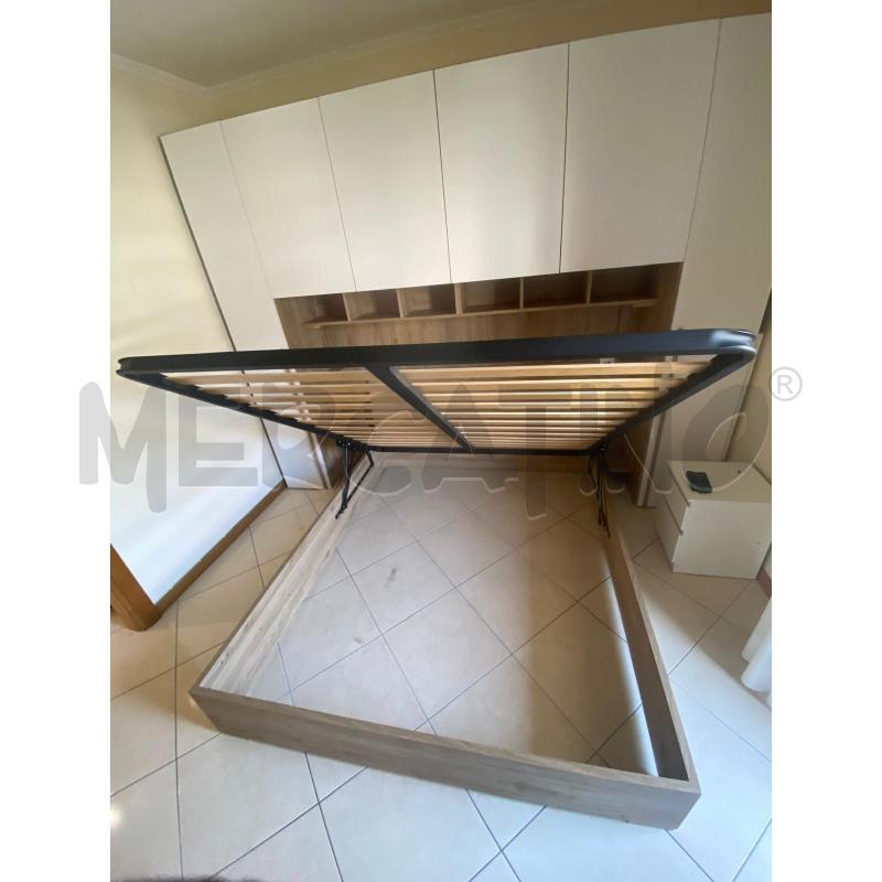LETTO MATRIMONIALE CONTENITORE C/ROVERE | Mercatino dell'Usato Roma talenti 3