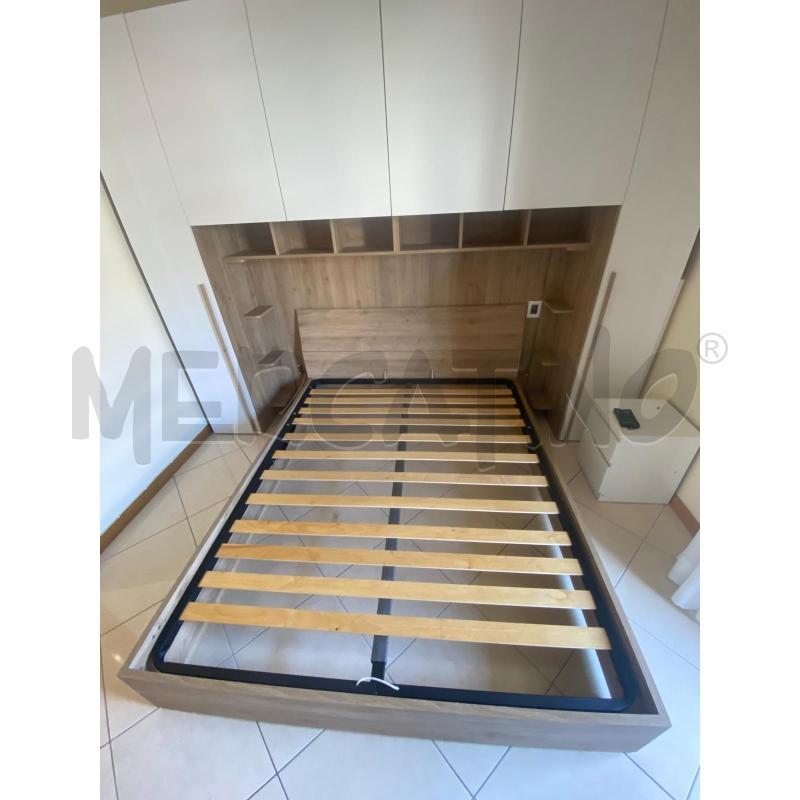 LETTO MATRIMONIALE CONTENITORE C/ROVERE | Mercatino dell'Usato Roma talenti 4