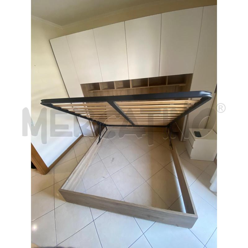 LETTO MATRIMONIALE CONTENITORE C/ROVERE | Mercatino dell'Usato Roma talenti 5