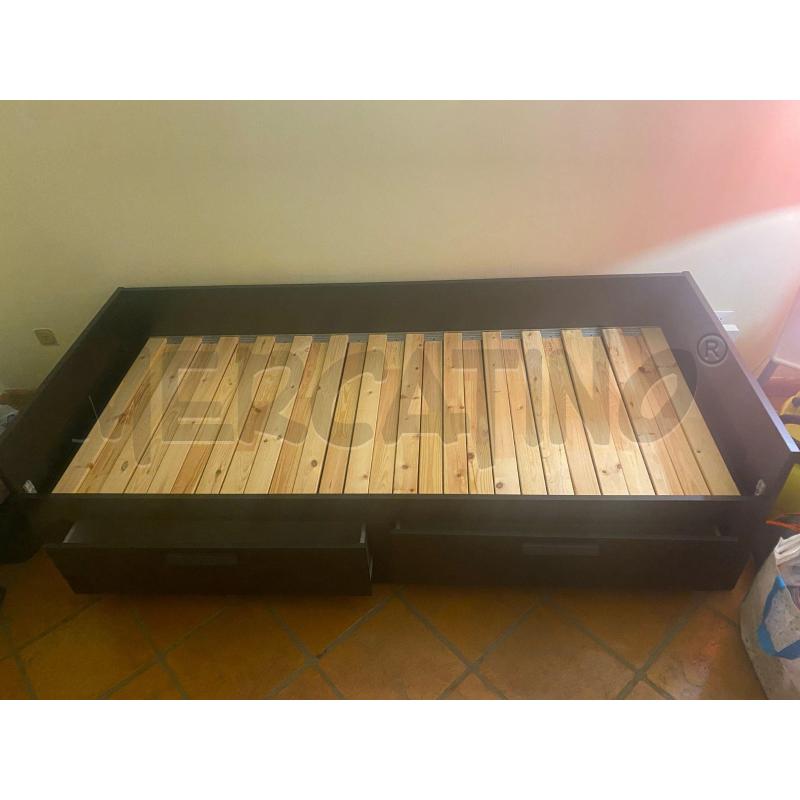 LETTO SINGOLO DOPPIO NERO 2C | Mercatino dell'Usato Roma talenti 1