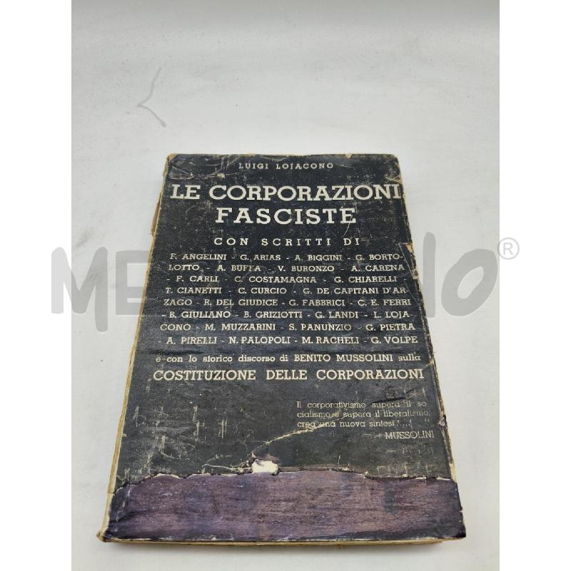 LE CORPORAZIONI FASCISTE LOJACONO  | Mercatino dell'Usato Roma talenti 1