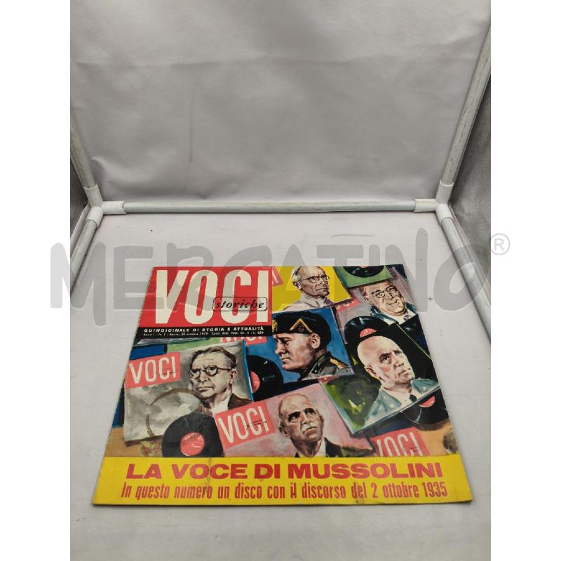 LE VOCI STORICHE LA VOCE DI MUSSOLINI | Mercatino dell'Usato Roma talenti 1