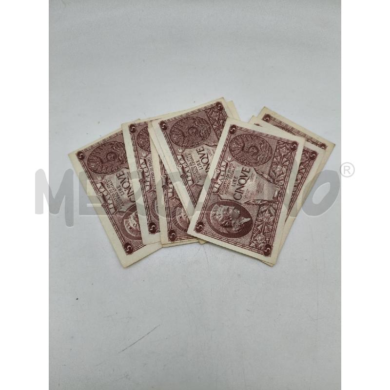 LOTTO BANCONOTE 5 LIRE | Mercatino dell'Usato Roma talenti 1