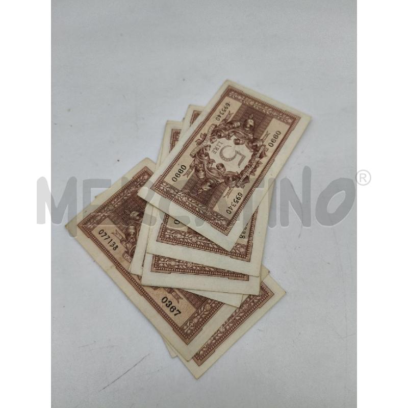 LOTTO BANCONOTE 5 LIRE | Mercatino dell'Usato Roma talenti 2