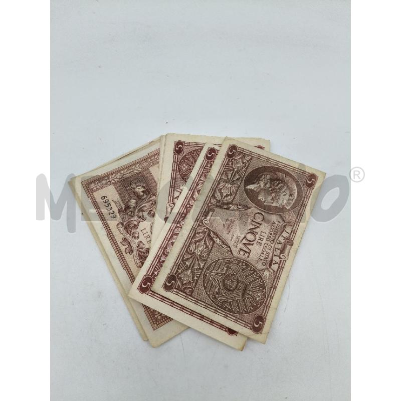 LOTTO BANCONOTE 5 LIRE | Mercatino dell'Usato Roma talenti 1