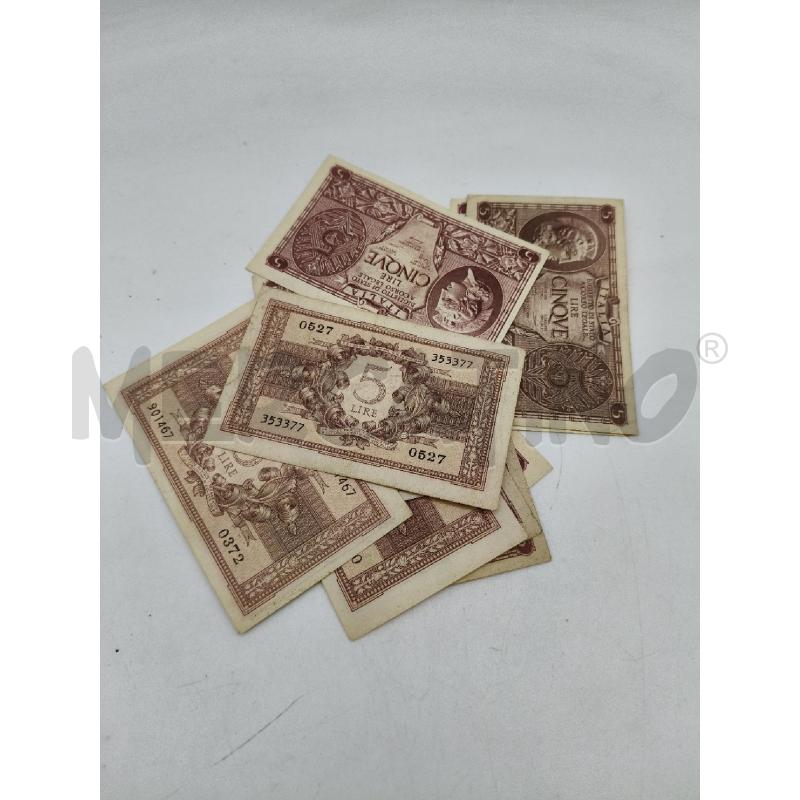 LOTTO BANCONOTE 5 LIRE | Mercatino dell'Usato Roma talenti 3