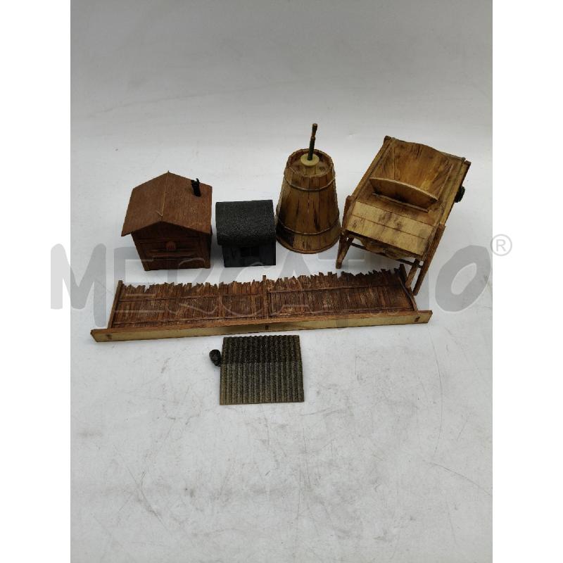 LOTTO COMPLEMENTI DIORAMA PER FERROMODELLISMO 5P | Mercatino dell'Usato Roma talenti 1