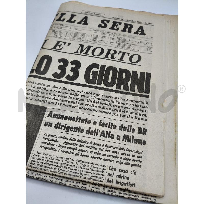 LOTTO QUOTIDIANO MORTE GIOVANNI PAOLO I 1978 | Mercatino dell'Usato Roma talenti 2