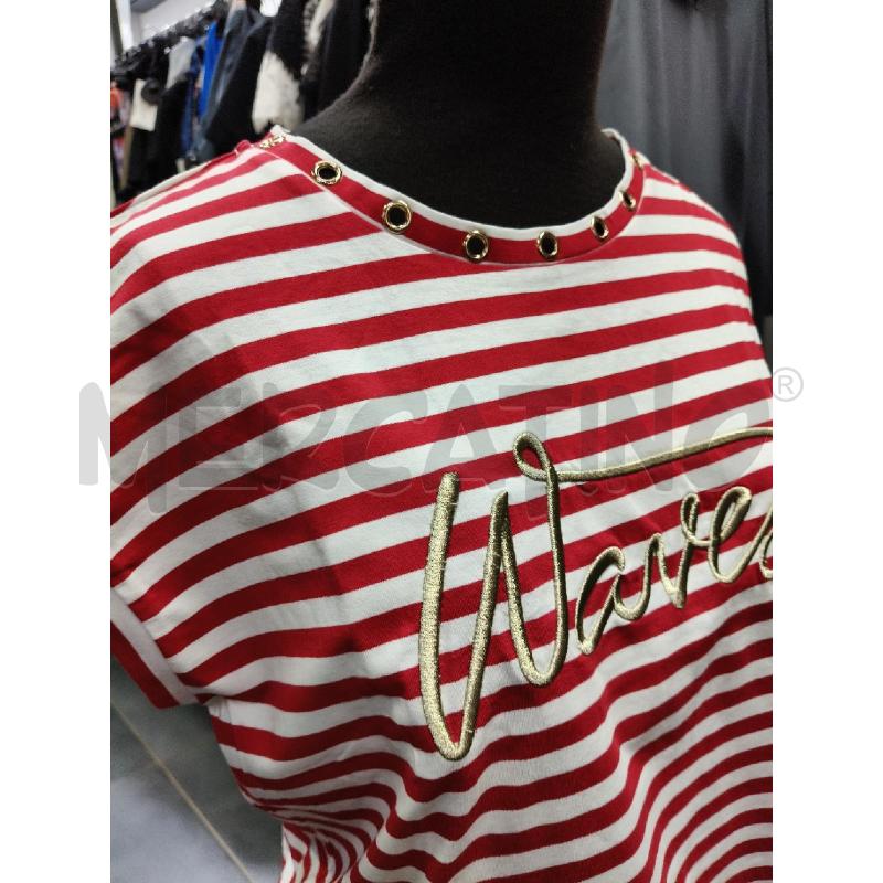 MAGLIA D LIU JO RIGHE BIA ROSSO WAVES ORO  | Mercatino dell'Usato Roma talenti 3