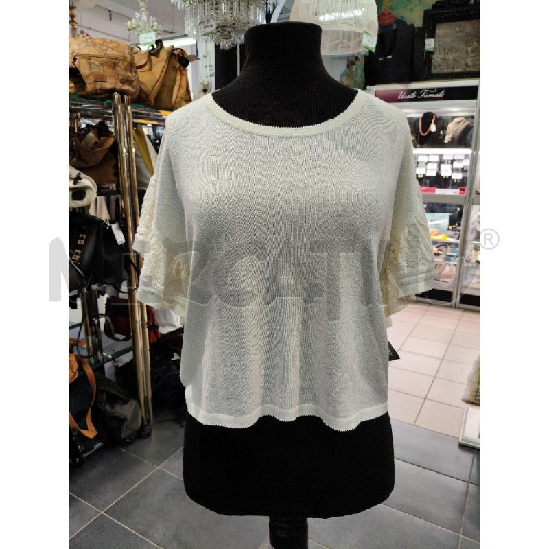 MAGLIA D PATRIZIA PEPE CREMA MAN CROCHET VOLANT | Mercatino dell'Usato Roma talenti 1