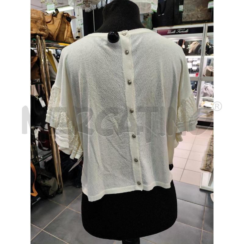 MAGLIA D PATRIZIA PEPE CREMA MAN CROCHET VOLANT | Mercatino dell'Usato Roma talenti 3
