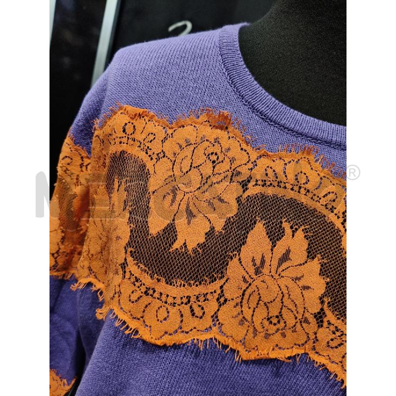 MAGLIA D PINK MEMORIES VIOLA BANDE PIZZO ARANCIO  | Mercatino dell'Usato Roma talenti 2