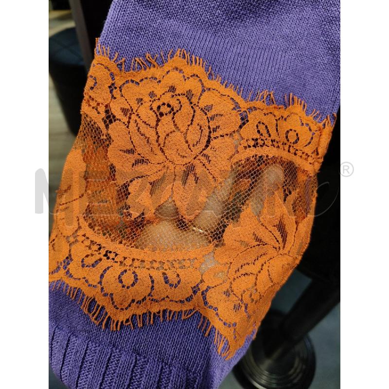 MAGLIA D PINK MEMORIES VIOLA BANDE PIZZO ARANCIO  | Mercatino dell'Usato Roma talenti 4