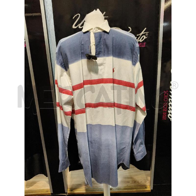 MAGLIA UOMO POLO RALPH LAUREN BIA BLU RIGHE ROSSE | Mercatino dell'Usato Roma talenti 1