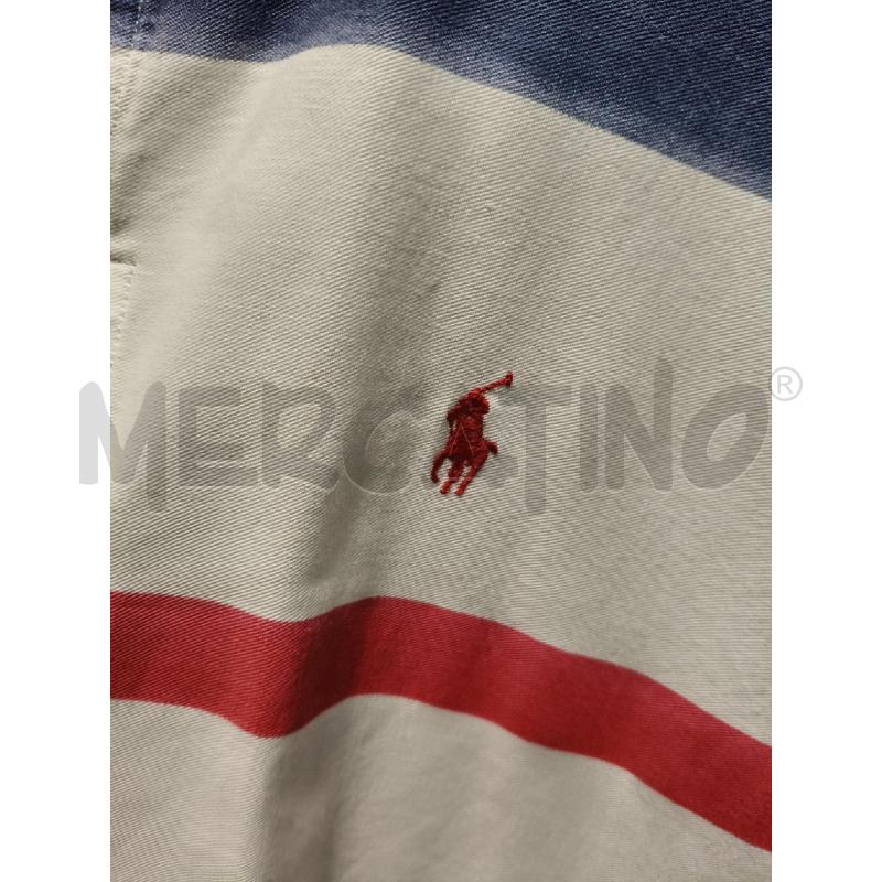 MAGLIA UOMO POLO RALPH LAUREN BIA BLU RIGHE ROSSE | Mercatino dell'Usato Roma talenti 2