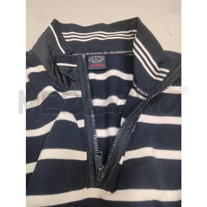 MAGLIA U PAUL & SHARK BLU RIGHE BI ZIP  | Mercatino dell'Usato Roma talenti 2