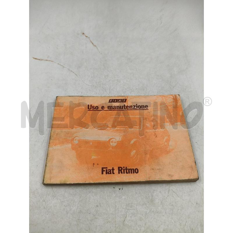 MANUALE USO E MANUTENZIONE FIAT RITMO | Mercatino dell'Usato Roma talenti 1