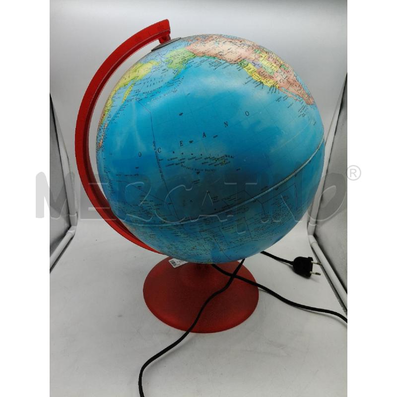 MAPPAMONDO CON LUCE BASE ROSSA | Mercatino dell'Usato Roma talenti 2