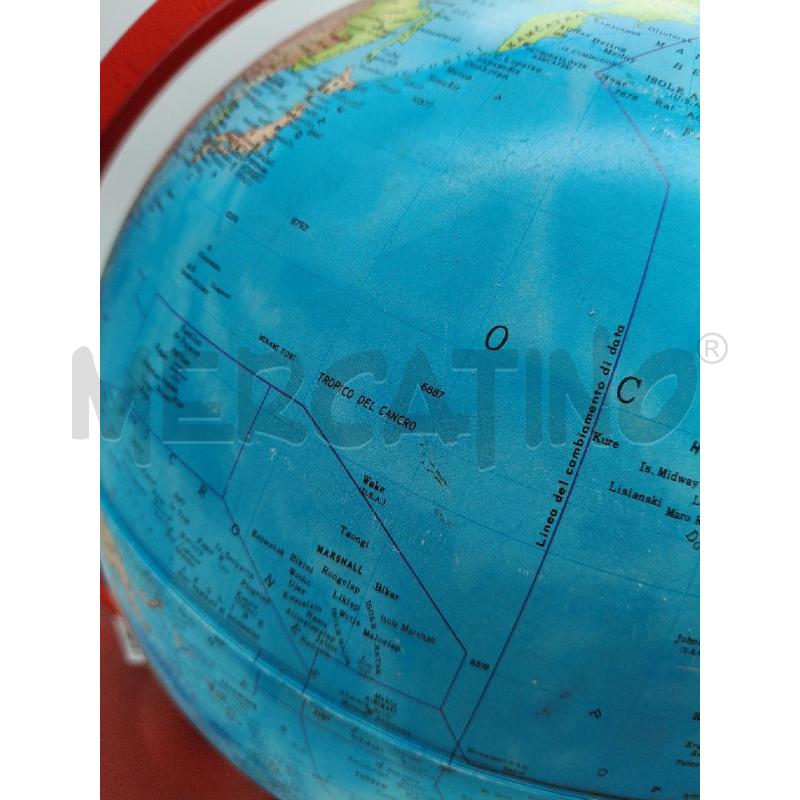 MAPPAMONDO CON LUCE BASE ROSSA | Mercatino dell'Usato Roma talenti 3