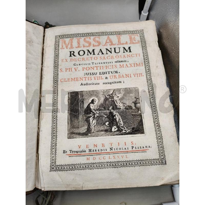 MISSALE ROMANUM EX DECRETO SACROSANCTI MDCCLXXVI | Mercatino dell'Usato Roma talenti 3