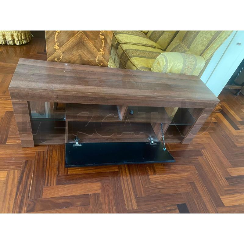 MOBILE P/TV 1RIB NERO LEGNO | Mercatino dell'Usato Roma talenti 2