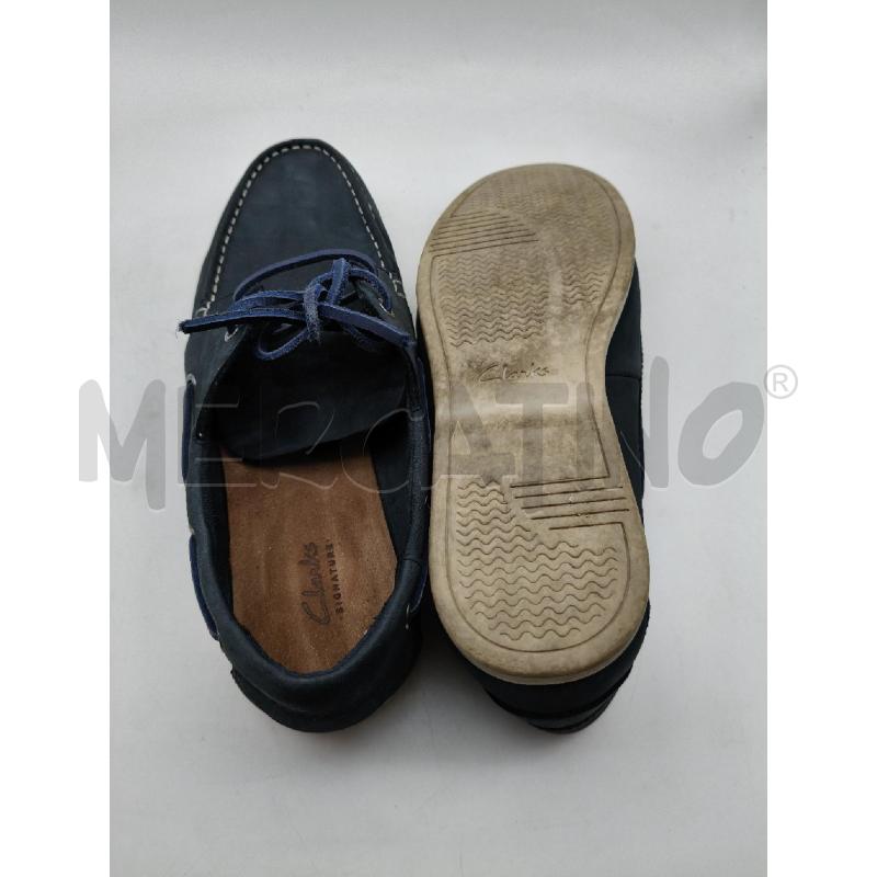MOCASSINI DA BARCA U CLARKS NABUK BLU  | Mercatino dell'Usato Roma talenti 3